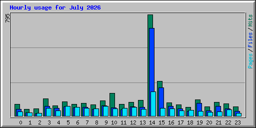 Hourly usage for July 2026